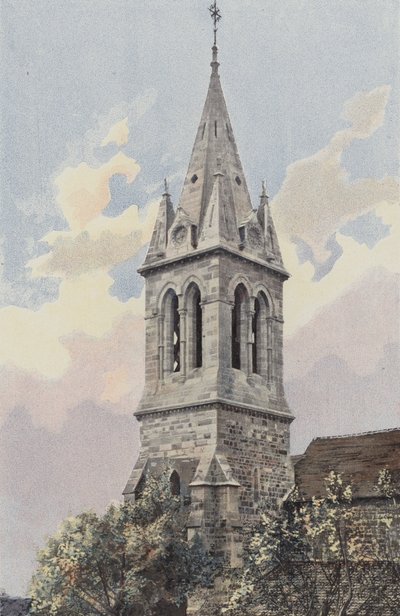 Bourbonne-les-Bains, Kilise, Çan kulesi ve sivri by French Photographer