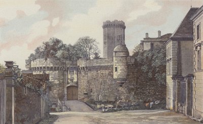 Bourdeilles, Chateau, Cote de lentree by French Photographer