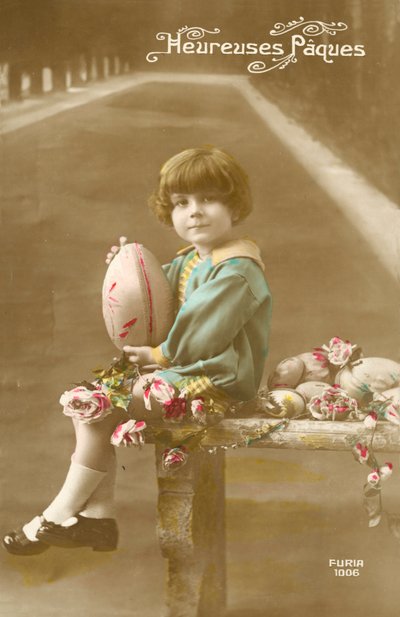 Paskalya yumurtaları olan çocuk by French Photographer