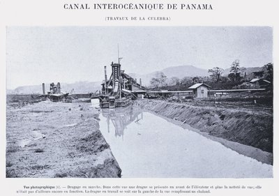Panama Interoceanic Canal, Culebra Works (s/b fotoğraf) by French Photographer