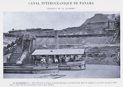 Panama Interoceanic Canal, Culebra Works (s/b fotoğraf) by French Photographer