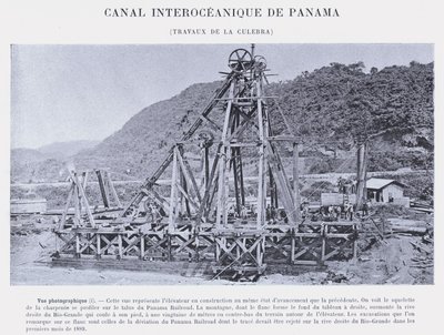 Panama Interoceanic Canal, Culebra Works (s/b fotoğraf) by French Photographer