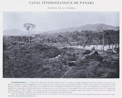 Panama Interoceanic Canal, Culebra Works (s/b fotoğraf) by French Photographer