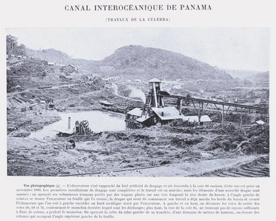 Panama Interoceanic Canal, Culebra Works (s/b fotoğraf) by French Photographer