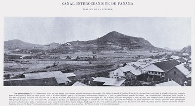 Panama Interoceanic Canal, Culebra Works (s/b fotoğraf) by French Photographer