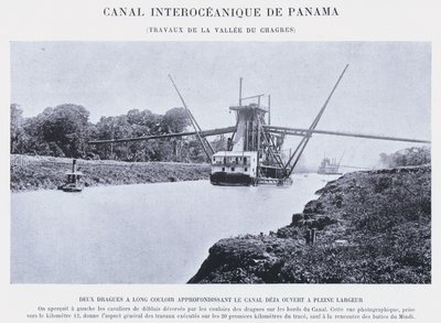 Panama Interoceanic Canal, Chagres Valley Works (s/b fotoğraf) by French Photographer