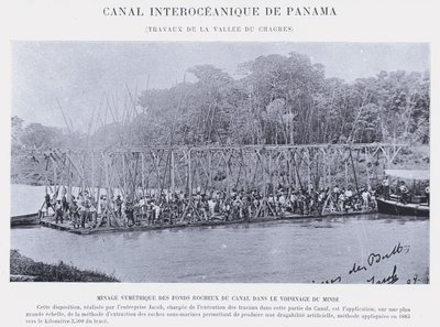 Panama Interoceanic Canal, Chagres Valley Works (s/b fotoğraf) by French Photographer