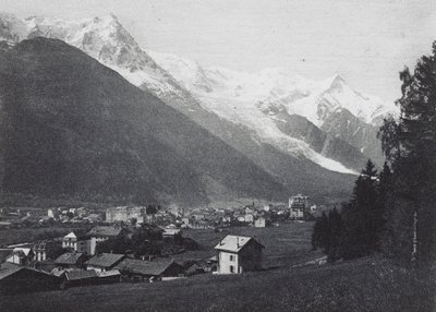 Chamonix ve Mont-Blanc (s/b fotoğraf) by French Photographer