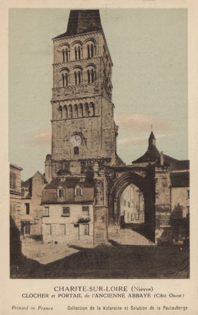 Charite Sur Loire, Çan Kulesi ve Eski Manastırın Portalı by French Photographer