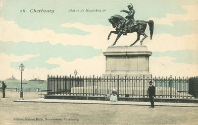 Cherbourg, Fransa, Napolyon I Heykeli by French Photographer