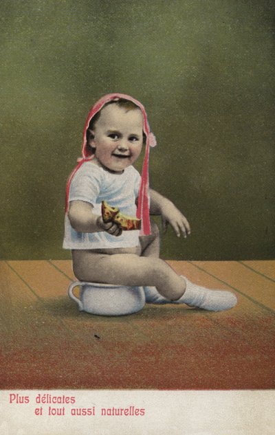 Lazımlık üzerinde oturan çocuk by French Photographer