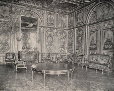 Danışman Odası, Fontainebleau Sarayı (s/b fotoğraf) by French Photographer