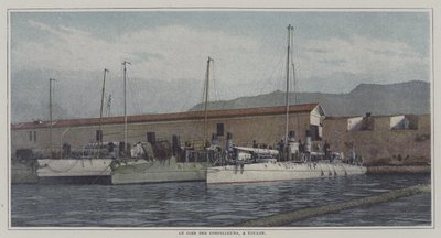 Fransa, Toulon limanındaki muhripler (renkli fotoğraf) by French Photographer