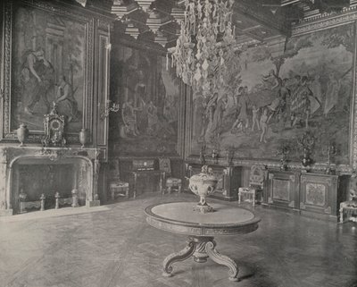 Çizim Odası, Fontainebleau Sarayı (s/b fotoğraf) by French Photographer