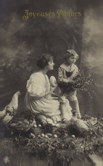 Küçük çocuk ile Paskalya kartı by French Photographer
