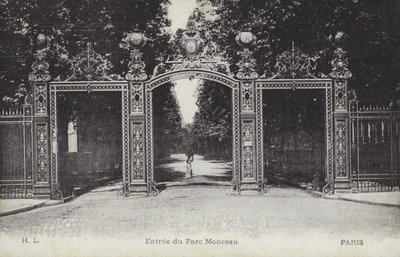 Giriş, Parc Monceau, Paris (s/b fotoğraf) by French Photographer