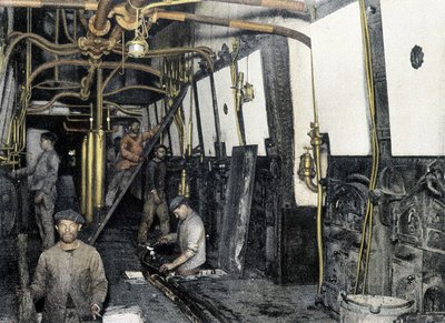 Fransız Donanması, 19. yüzyıl sonu: ambarların ve kazan dairelerinin temizliği - İncil. des Arts deco. by French Photographer