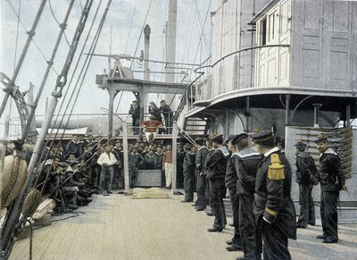 Fransız denizciliği, 19. yüzyılın sonlarında: Pazar günü dikkat dağıtıcı şeyler - İncil. des Arts deco. by French Photographer