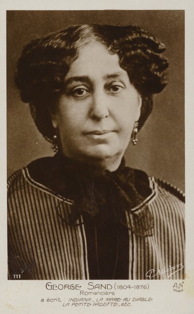 George Sand (1804-1876), Fransız romancı by French Photographer