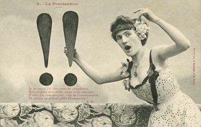 İki ünlem işareti olan kız (s/b fotoğraf) by French Photographer
