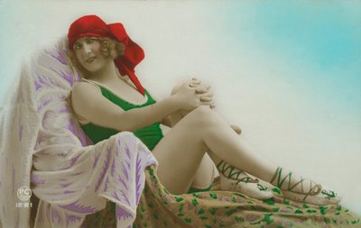 Glamour kartpostal (renkli fotoğraf) by French Photographer