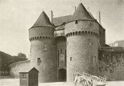 Guerande, Porte Saint-Michel (b/w fotoğraf) by French Photographer