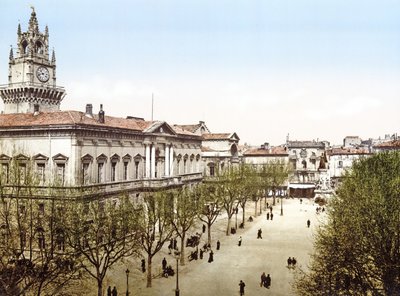 Avignon Belediye Binası ve Place de lHorloge, pub. 1900 by French Photographer