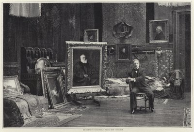 Jean-Joseph Benjamin-Constant atölyesinde by French Photographer