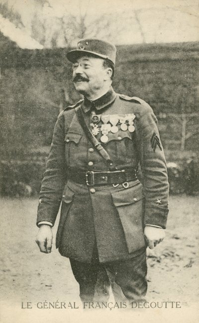Jean-Marie Degoutte, Fransız Birinci Dünya Savaşı generali (s/b fotoğraf) by French Photographer