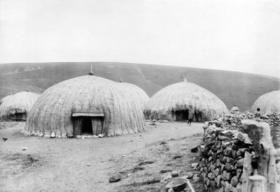 Kaffir Kulübeleri, Güney Afrika, c.1914 by French Photographer