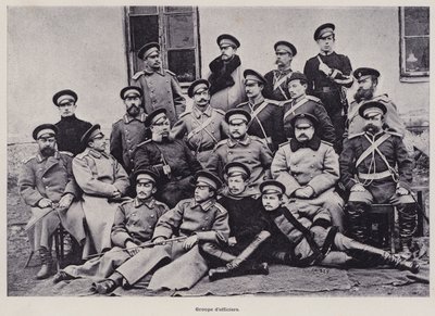 Rus Ordusu: Subaylar grubu (s/b fotoğraf) by French Photographer