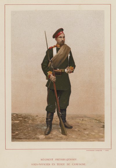 Rus Ordusu: Alay Preobrajenskiy, Saha Elbiseli Astsubay (fotoğraf) by French Photographer