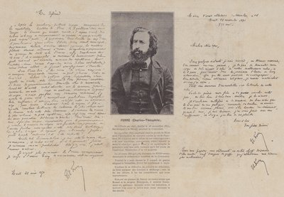Paris Komünü, Charles-Theophile Ferre (s/b fotoğraf) by French Photographer