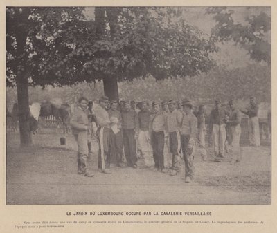 Paris Komünü, Versay Süvarileri Tarafından İşgal Edilen Jardin Du Luxembourg (s/b fotoğraf) by French Photographer