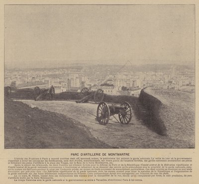 Paris Komünü, Montmartre Topçu Parkı (s/b fotoğraf) by French Photographer
