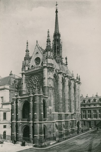 La Sainte-Chapelle, Aziz Şapeli (fotogravür) by French Photographer