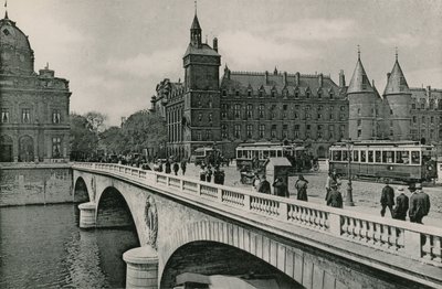 Pont au Change ve Palais de Justice, Pont au Change ve Adalet Divanı (fotogravür) by French Photographer