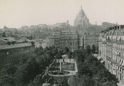 Le Square dAnvers et le Sacre-Coeur, Antwerps Meydanı ve Sacre-Coeur (fotogravür) by French Photographer