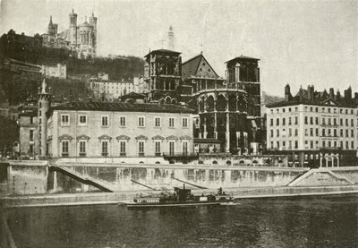 Lyon, Archeveche, Saint-Jean, Fourvieres (b/w fotoğraf) by French Photographer