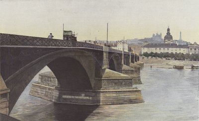 Lyon, Pont de la Guillotiere ve Hotel-Dieu Kilisesi by French Photographer