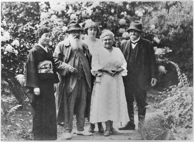 Madame Kuroki, Claude Monet (1840-1926), Alice Butler (1894-1949), Blanche Hoschede-Monet ve Georges Clemenceau (1841-1929) Giverny