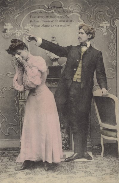 Ağlayan karısını gönderen adam (renkli fotoğraf) by French Photographer