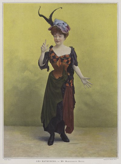 Marguerite Deval, Fransız aktris ve opera sanatçısı (renkli fotoğraf) by French Photographer