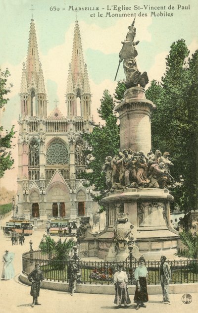 Marsilya, LEglist St-Vincent De Paul, Le Monument Des Mobiles by French Photographer