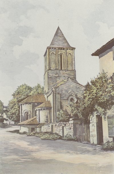Melle, Saint-Pierre Kilisesi, Apsis ve çan kulesi by French Photographer