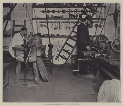Fransa, Sevres porselen fabrikasında montaj atölyesi (s/b fotoğraf) by French Photographer