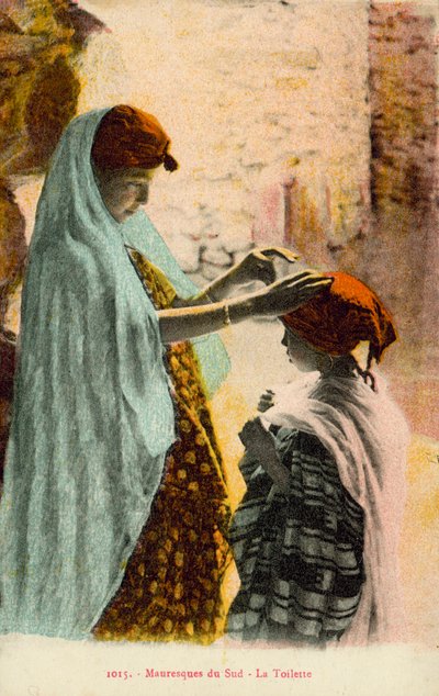 Müslüman kadın ve çocuk (renkli fotoğraf) by French Photographer