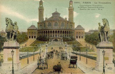 Palais du Trocadero, Paris, 20. yüzyılın başları (kartpostal) by French Photographer