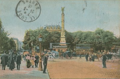 Paris - Pont au Change ve Place du Chatelet. 1913 yılında gönderilen kartpostal. by French Photographer