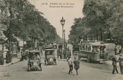 Paris, Boulevard Montmartre. 1913 yılında gönderilen kartpostal. by French Photographer